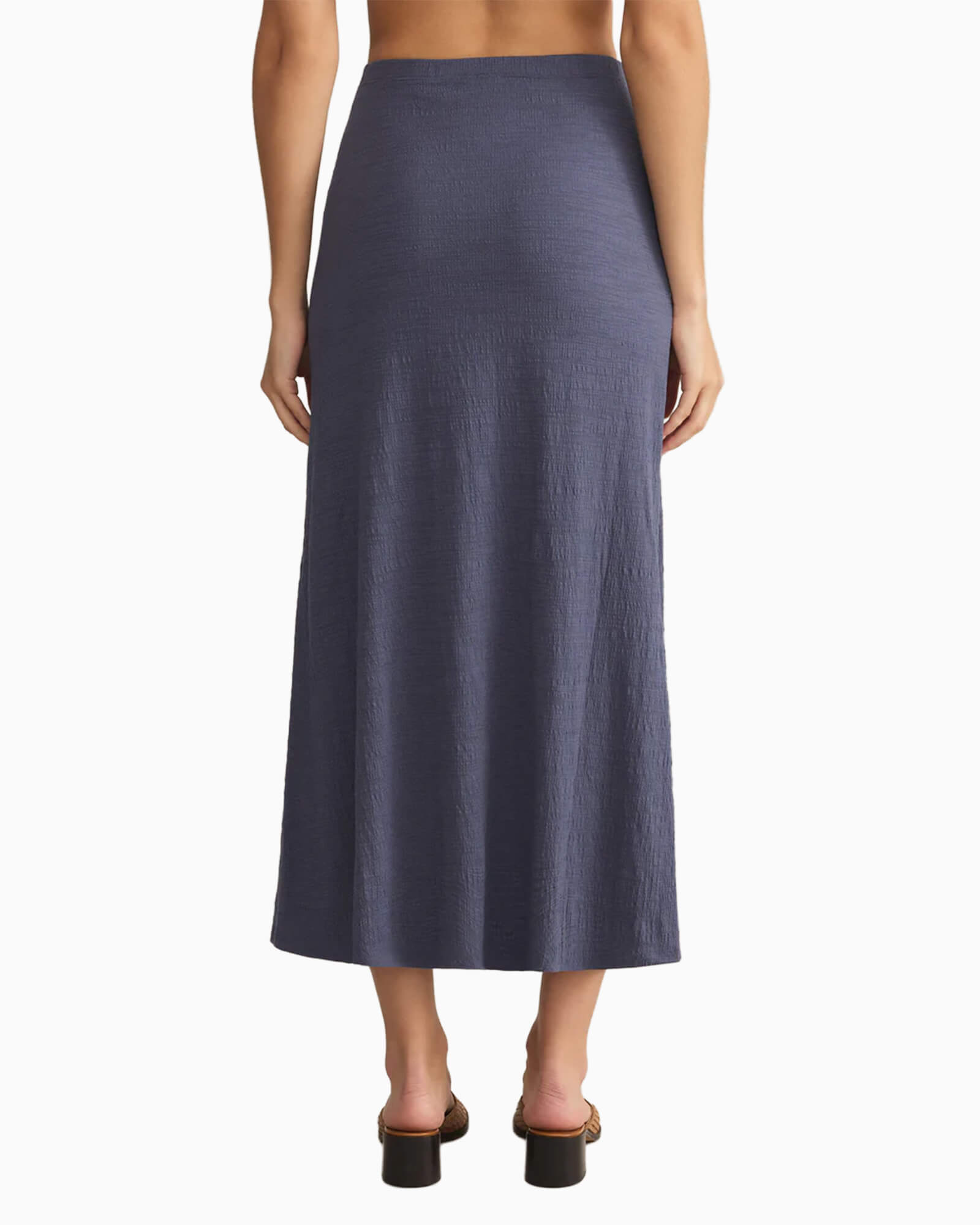 Delavine Textured Midi Skirt