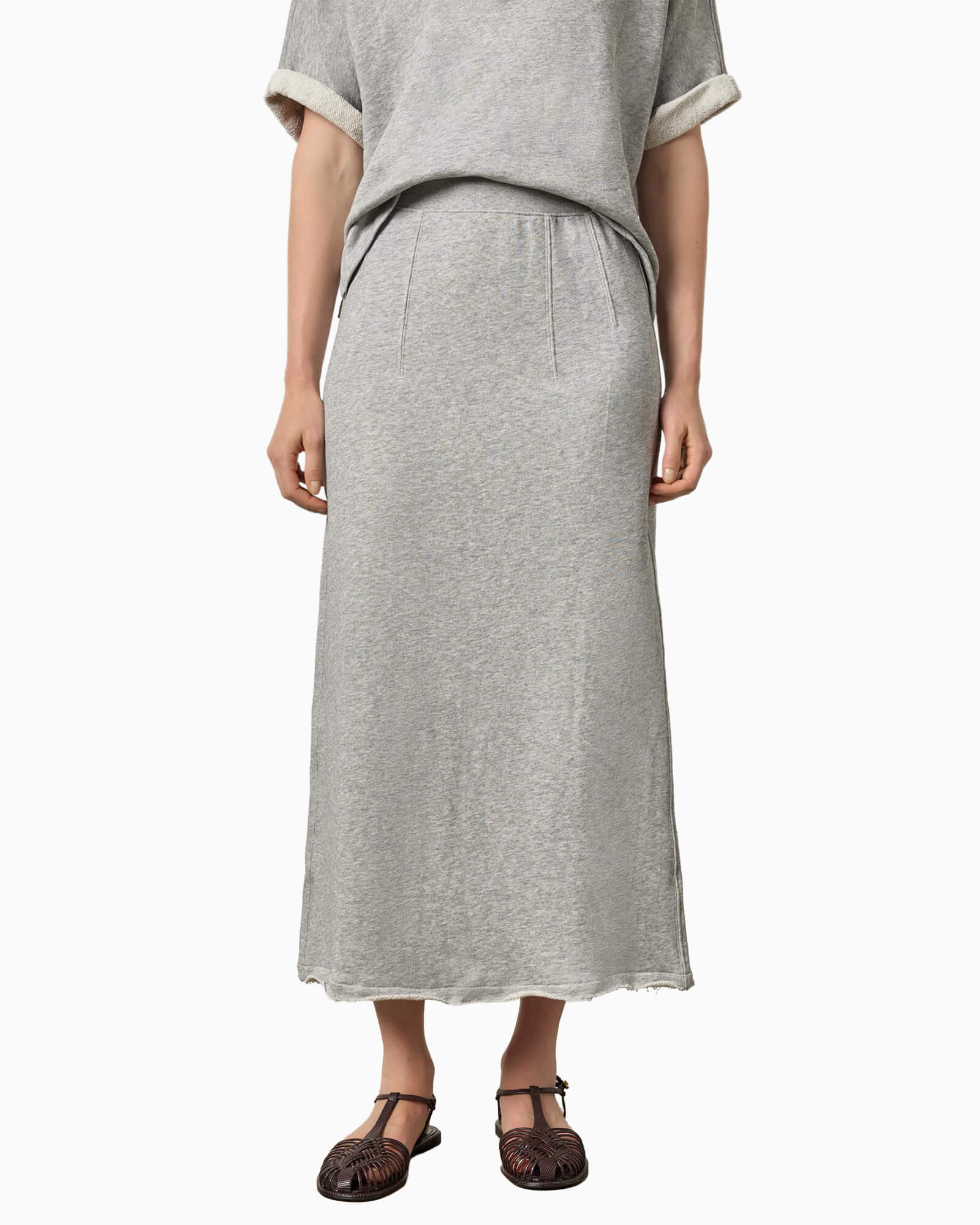 Terry Skirt Heather Grey