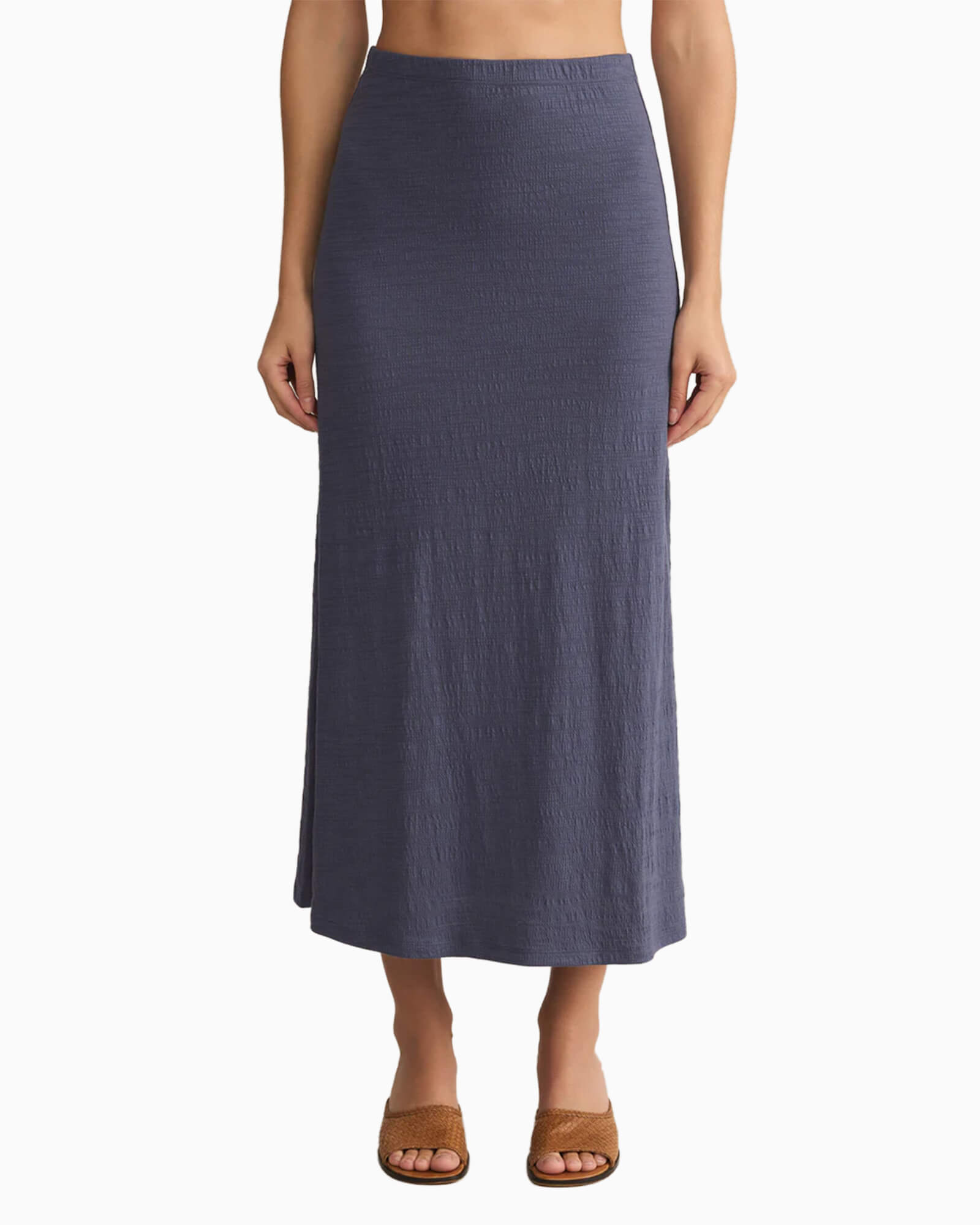 Delavine Textured Midi Skirt
