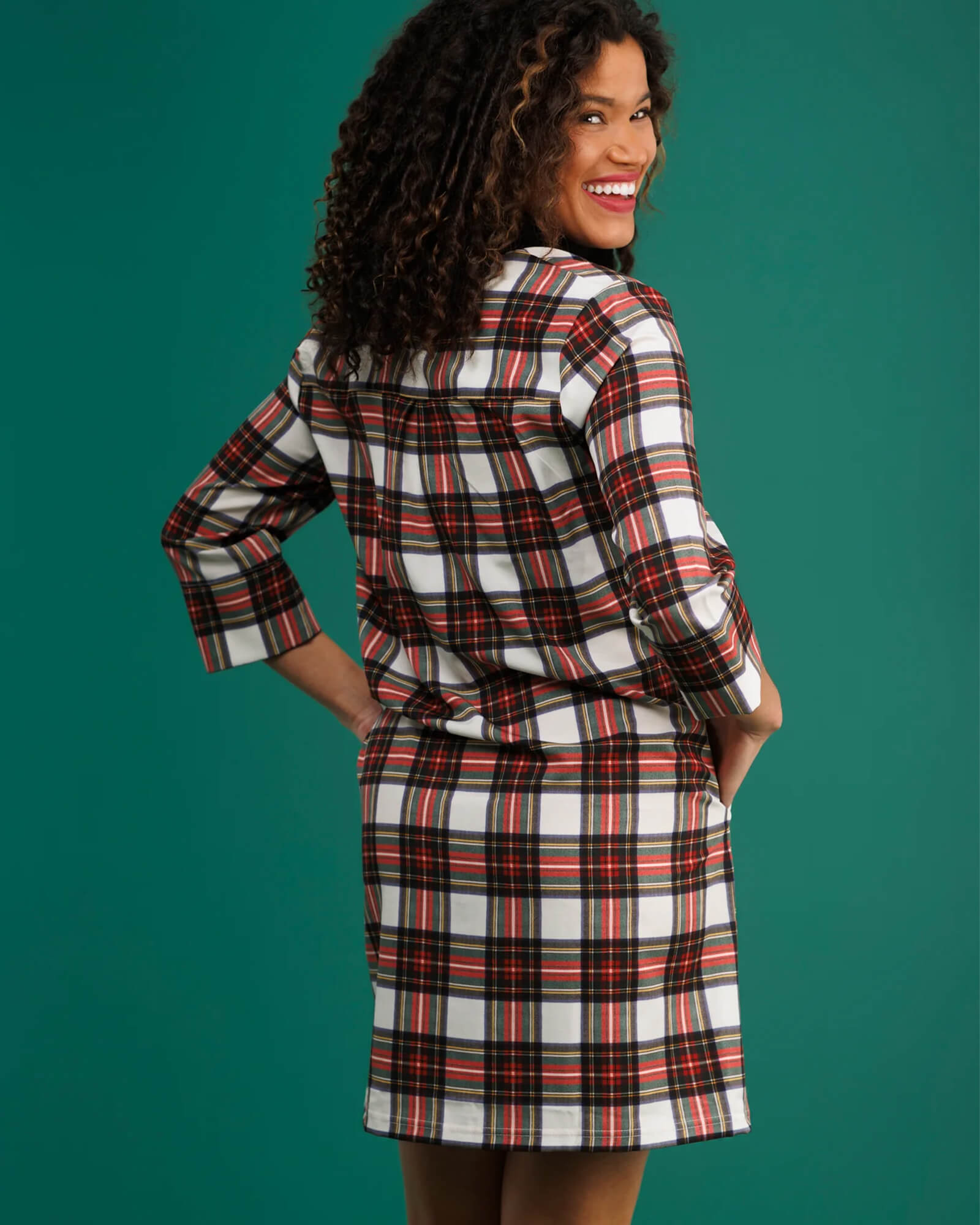 The Sophia Dress Winter Tartan