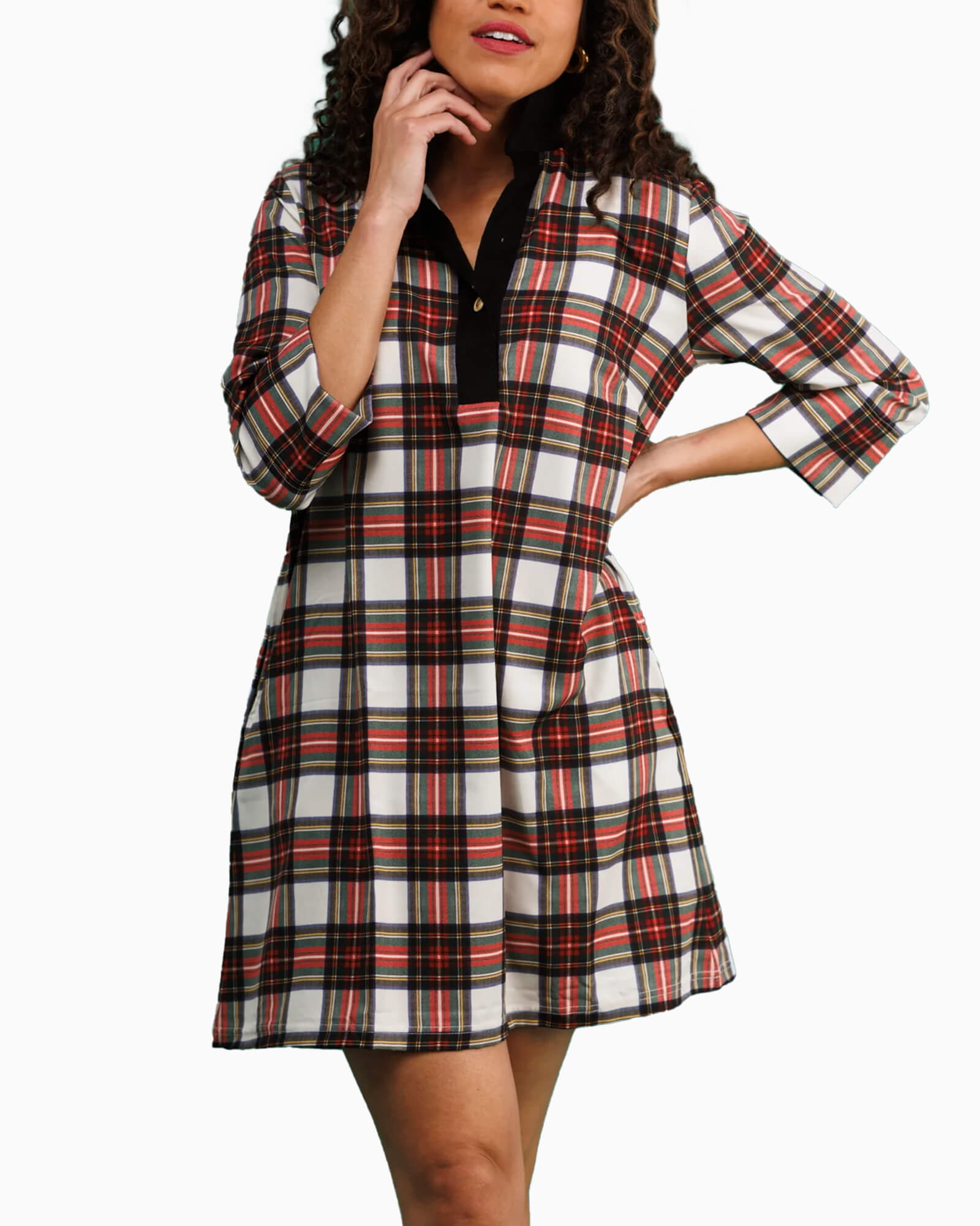 The Sophia Dress Winter Tartan