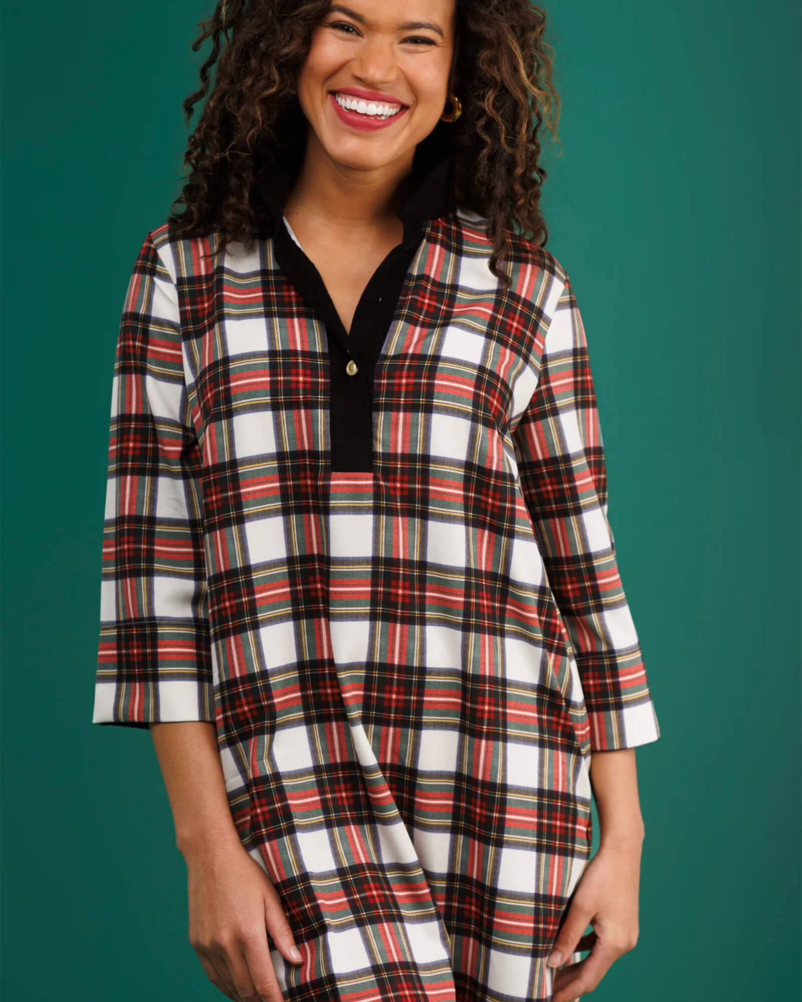 The Sophia Dress Winter Tartan