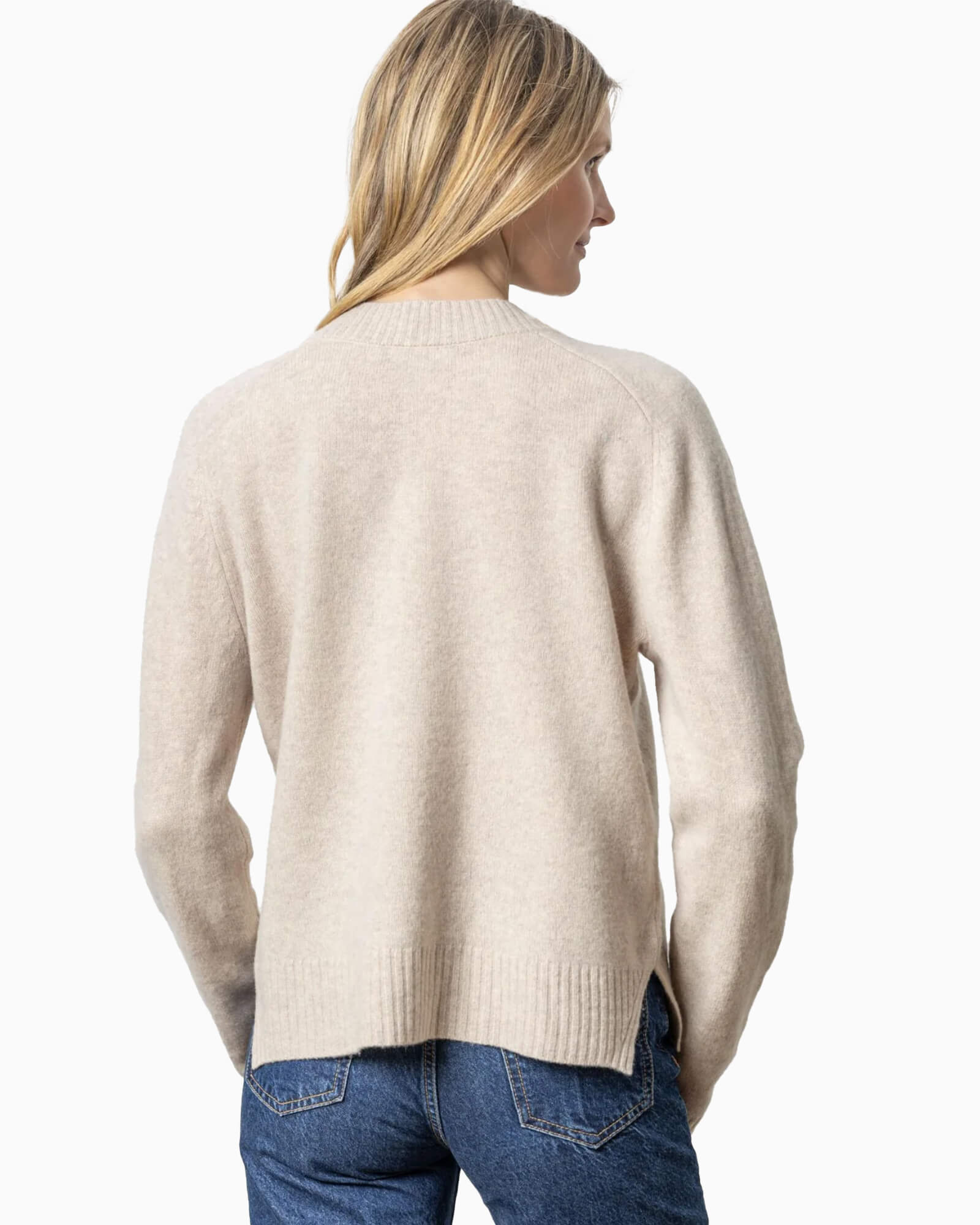 Lilla P Felted Easy V-Neck Sweater