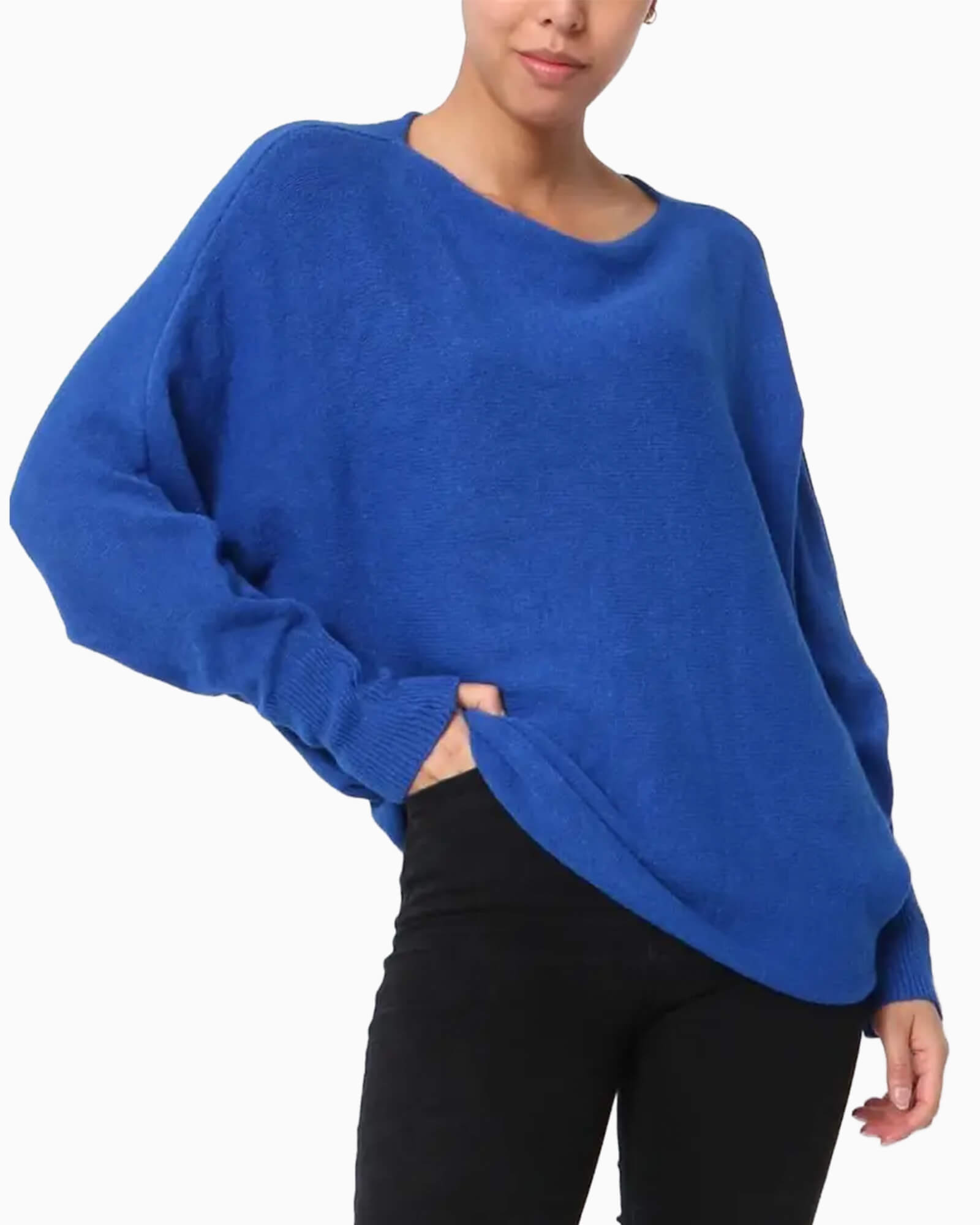 Dolman Sleeve Sweater Royal Blue