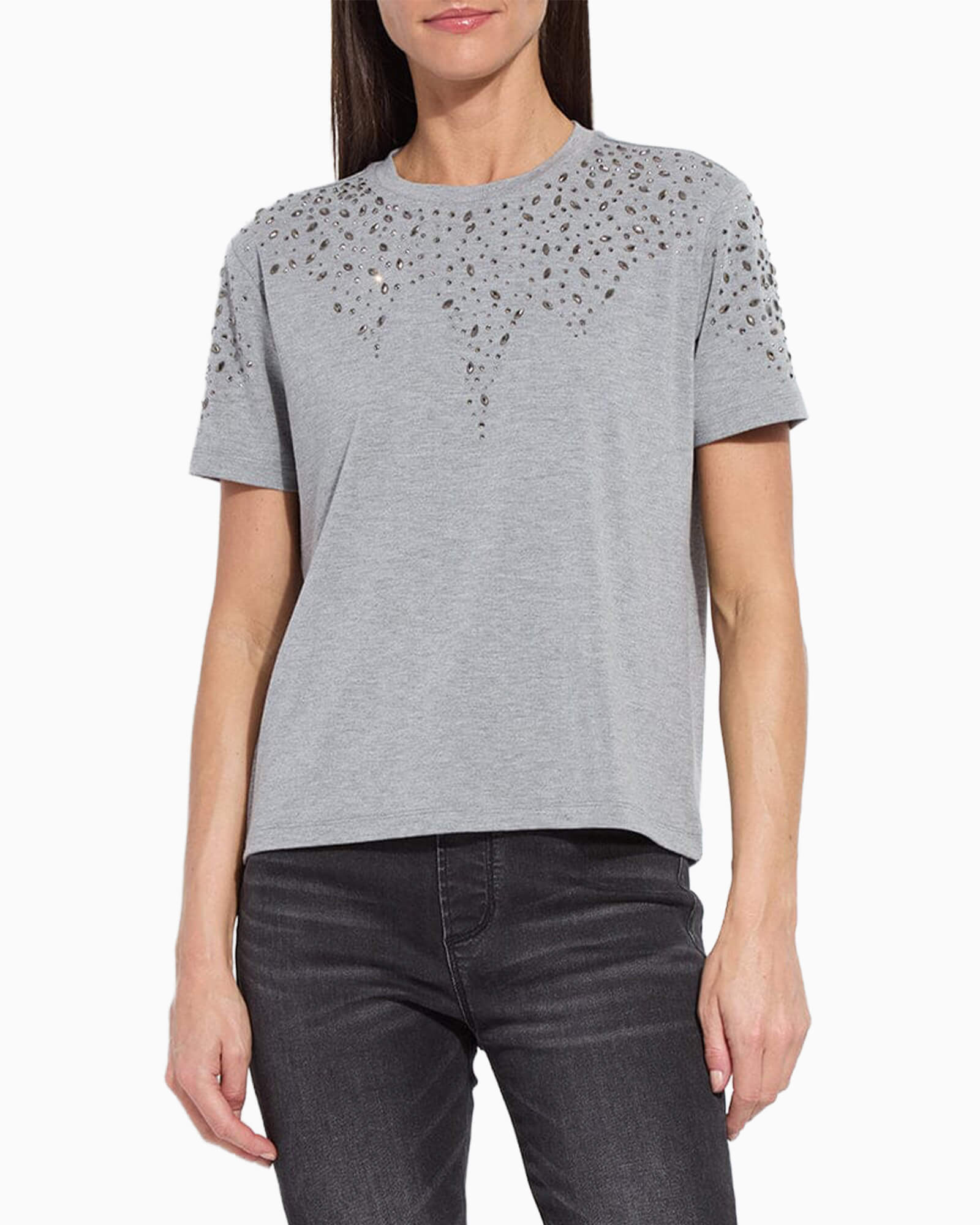 Malva Embellished Crew Neck Top