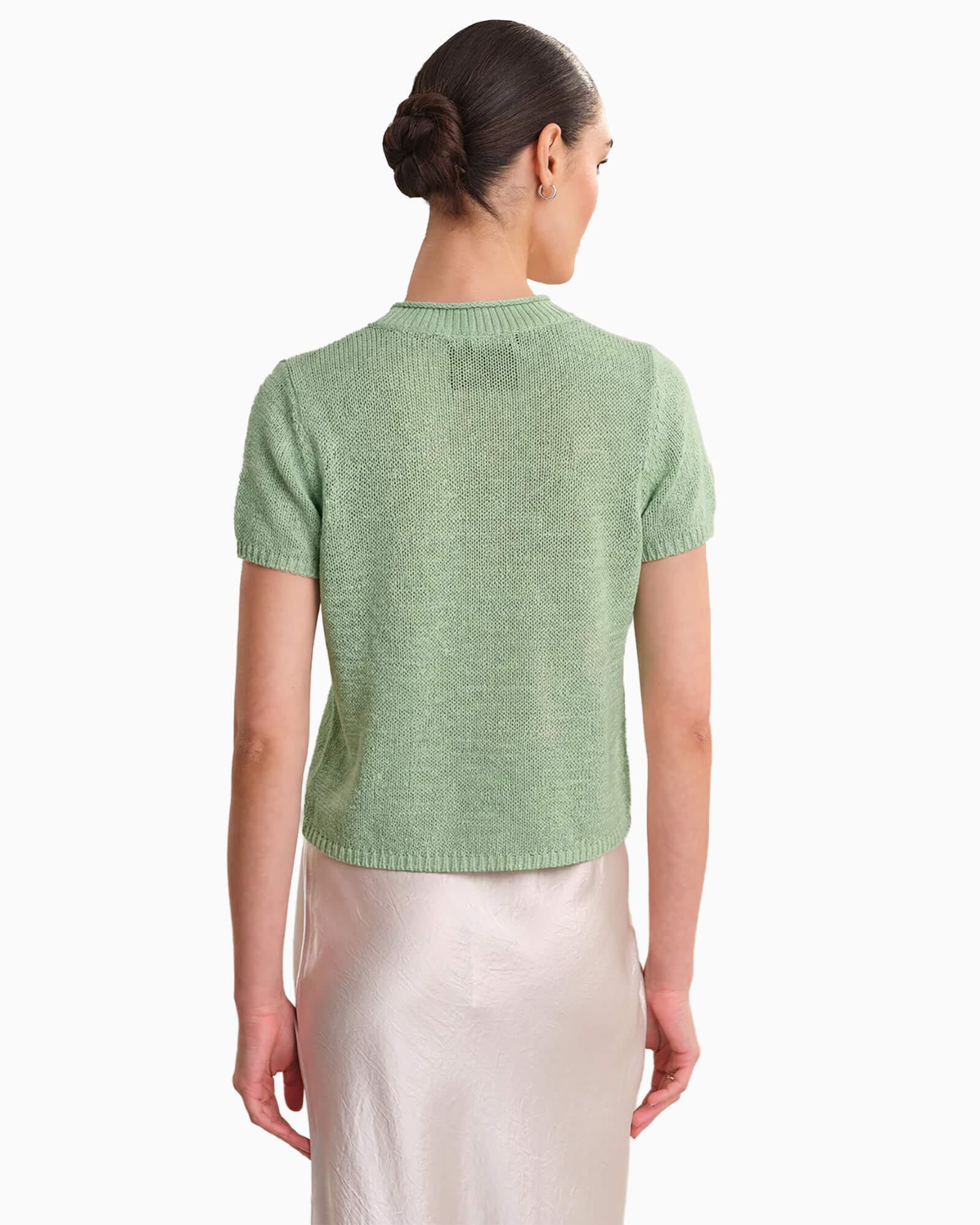 Terri Roll Edge Sweater Silt Green