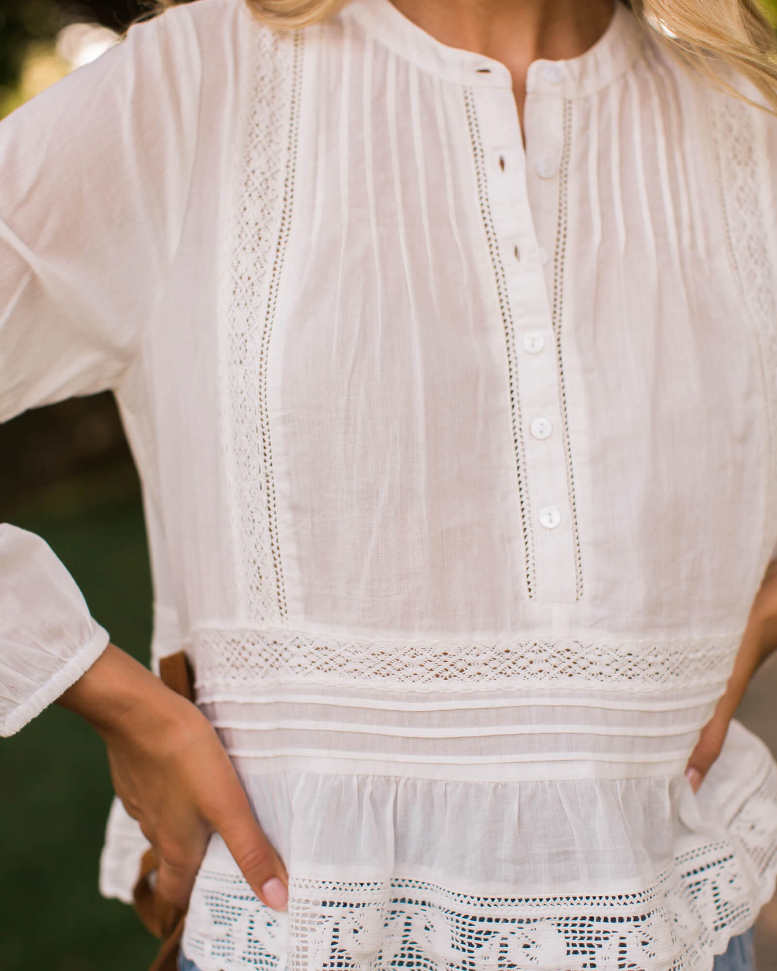 Avery Cotton Lace Top
