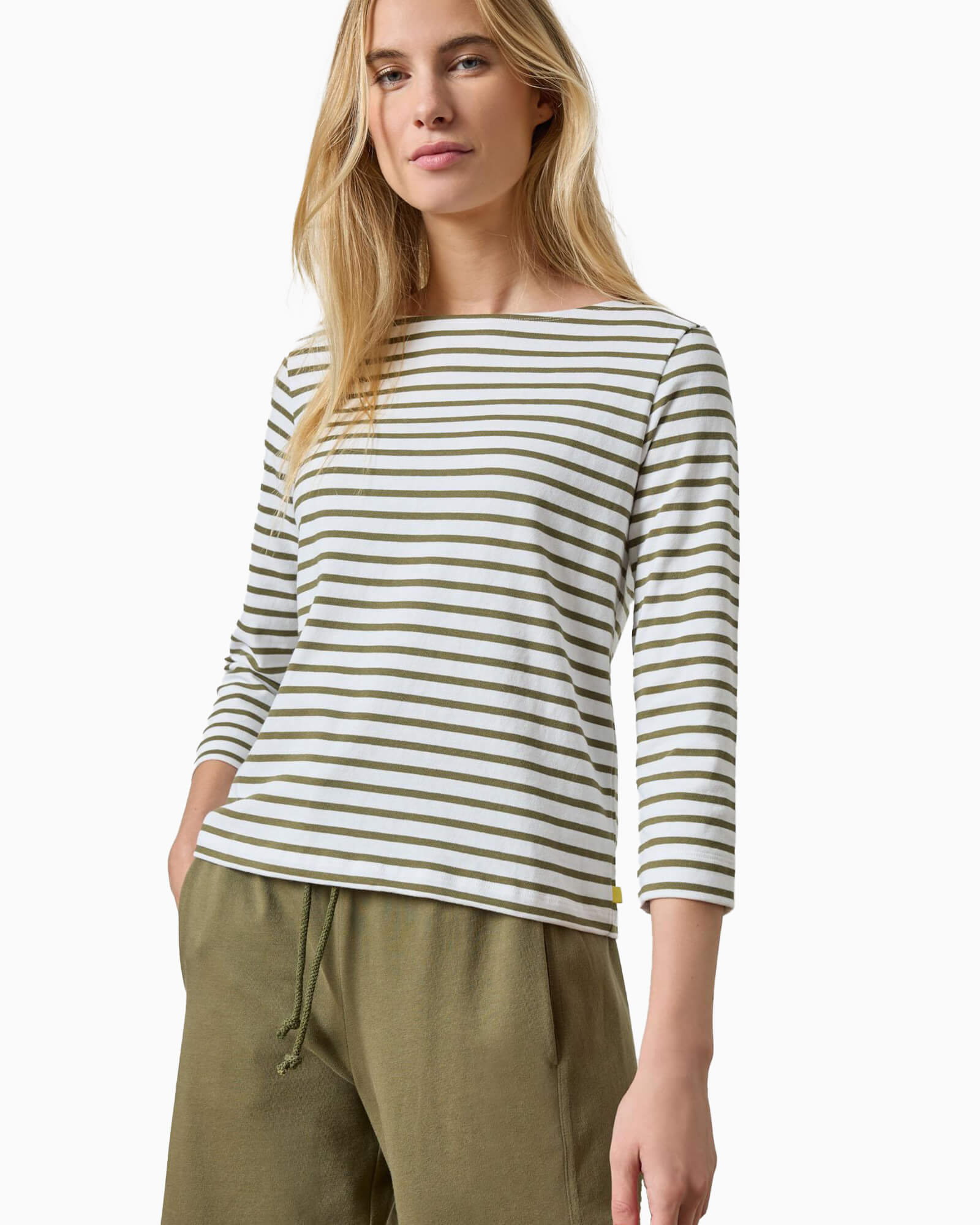 French Boatneck Kelp Stripe