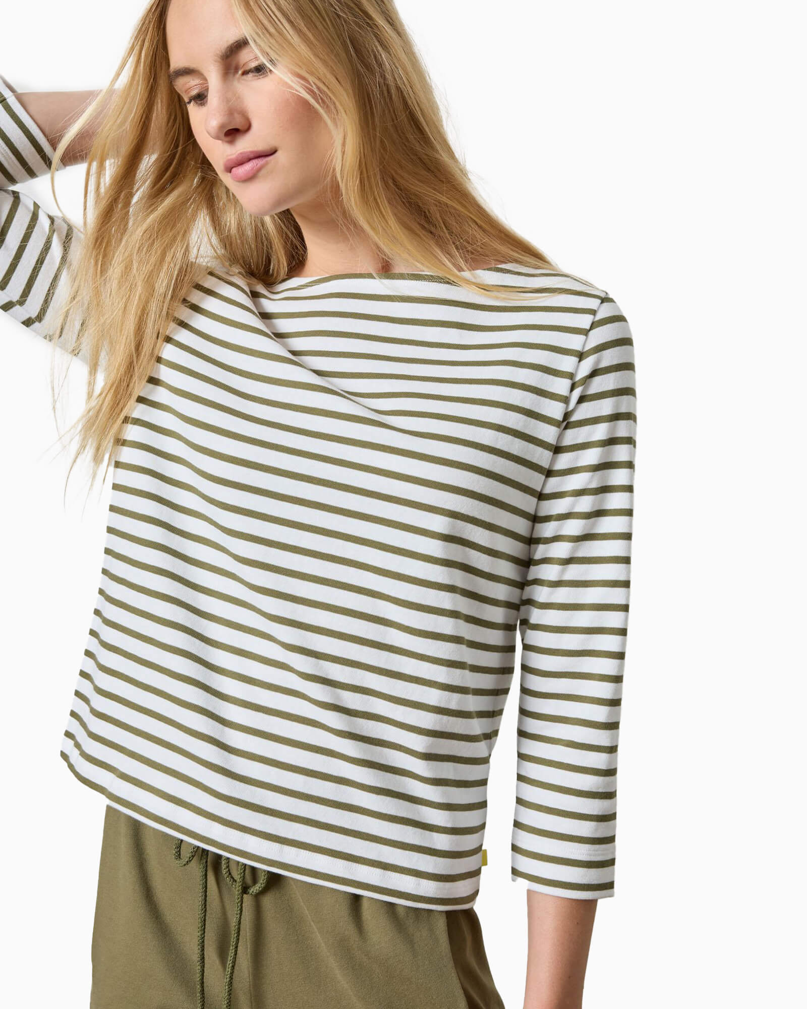 French Boatneck Kelp Stripe