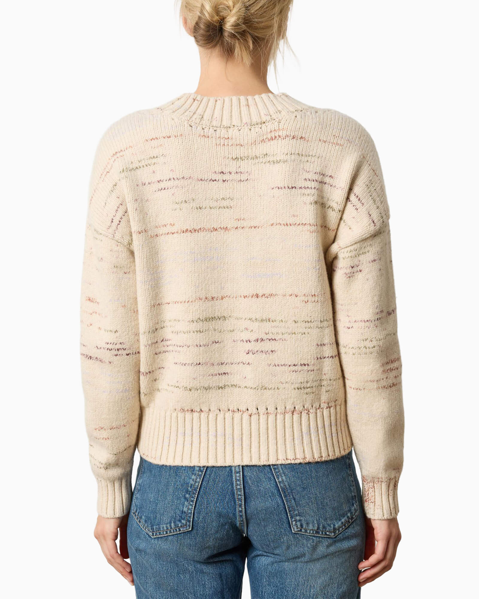 Oversized V-Neck Sweater Eggshell