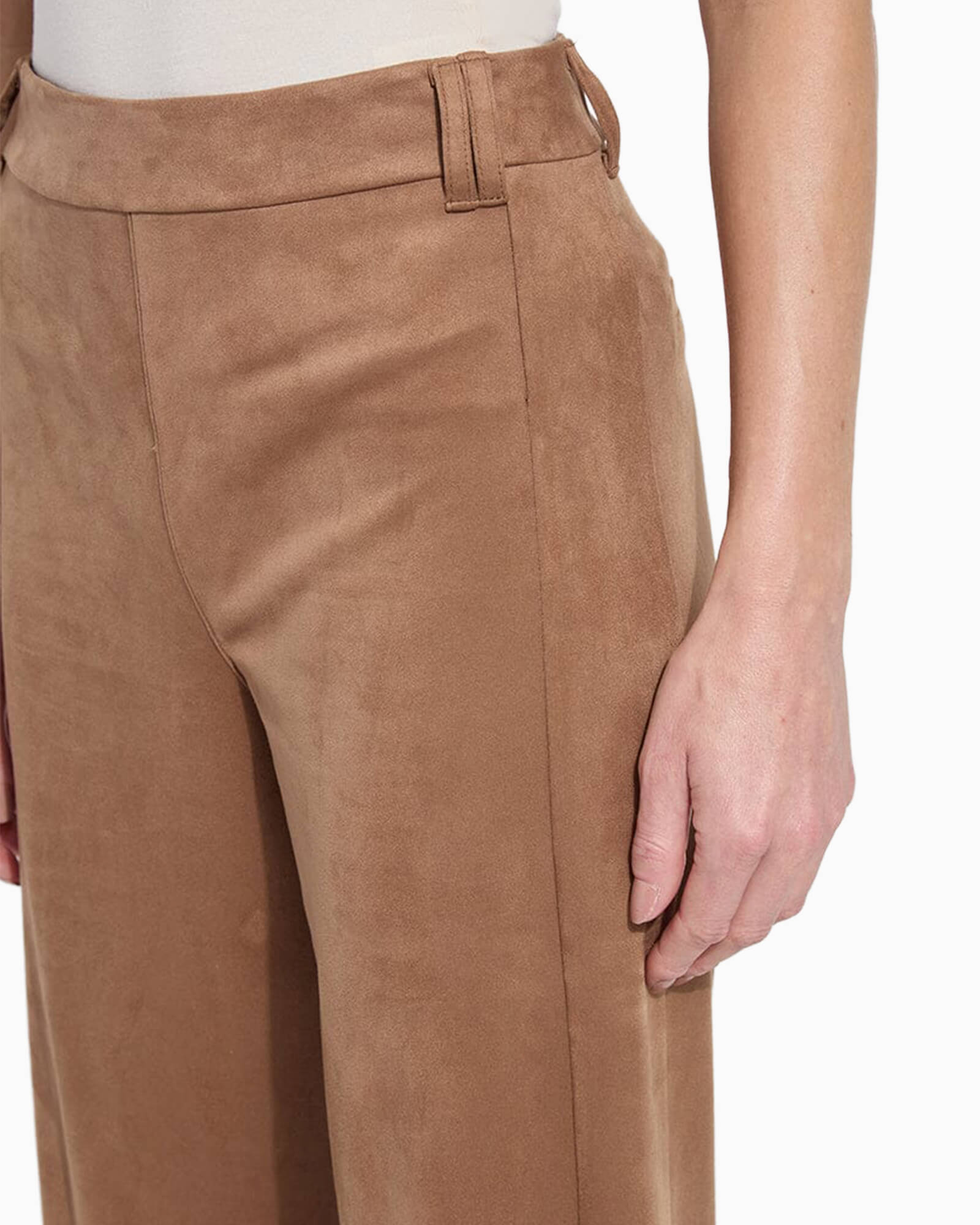 Vionette Vegan Suede Wide Leg Trouser