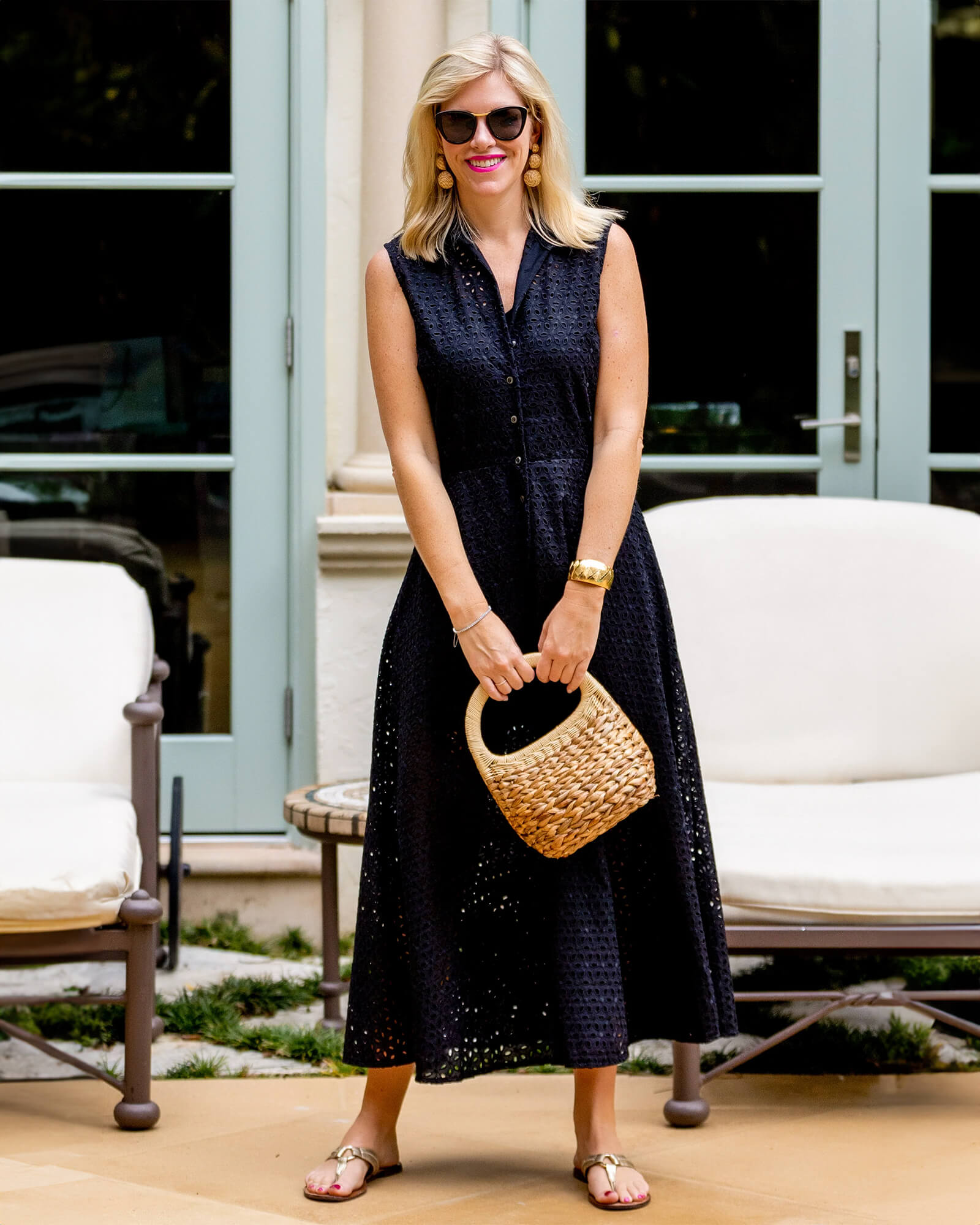 Whitney Dress Black Eyelet