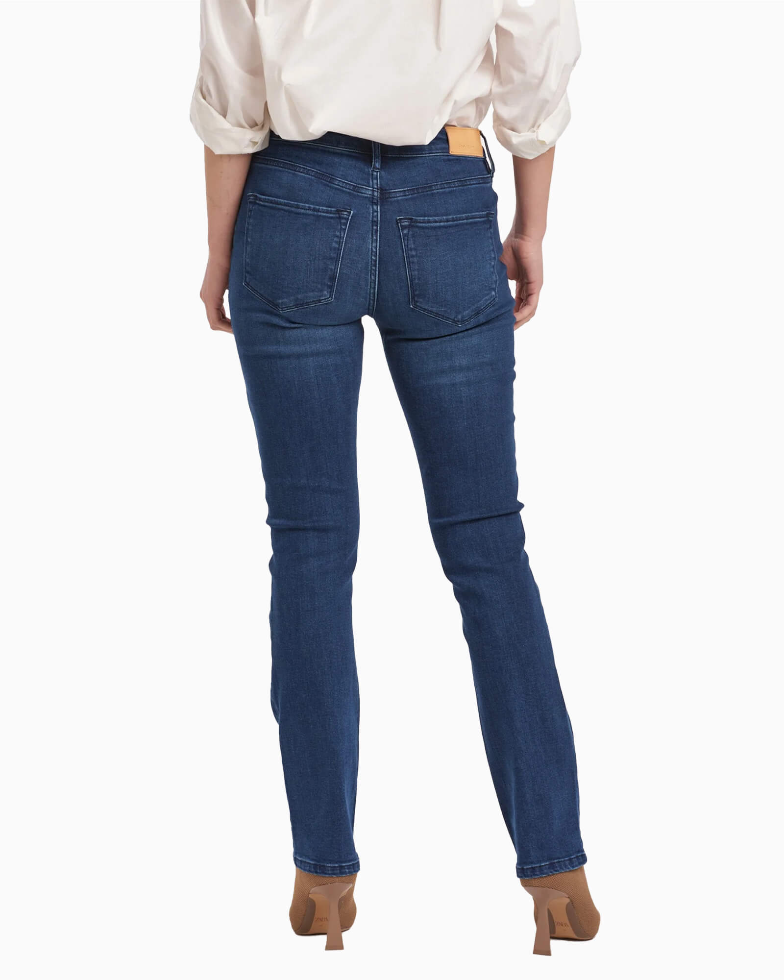 Blaire Mid Rise Slim Straight Jeans