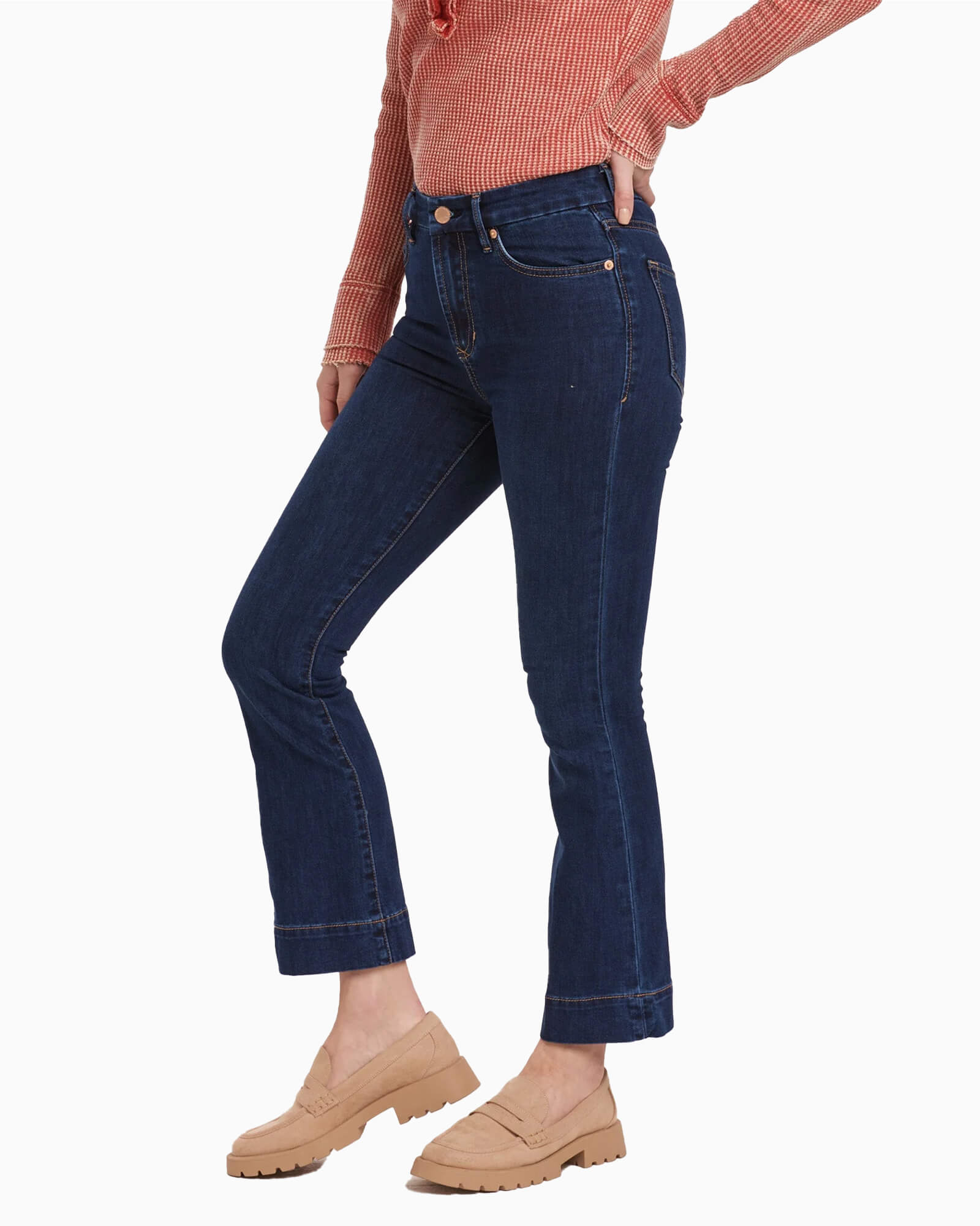 Jeanne High Rise Cropped Flare Jeans