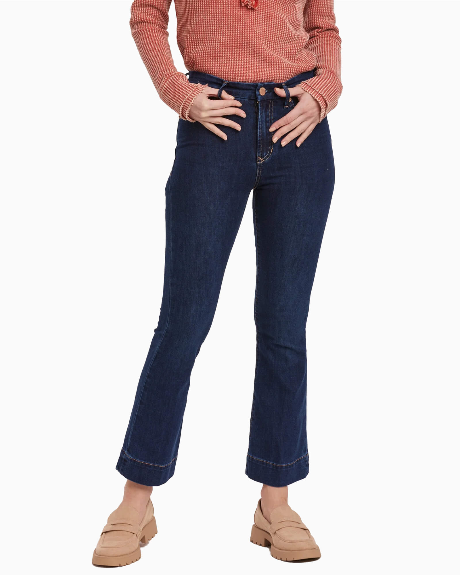 Jeanne High Rise Cropped Flare Jeans