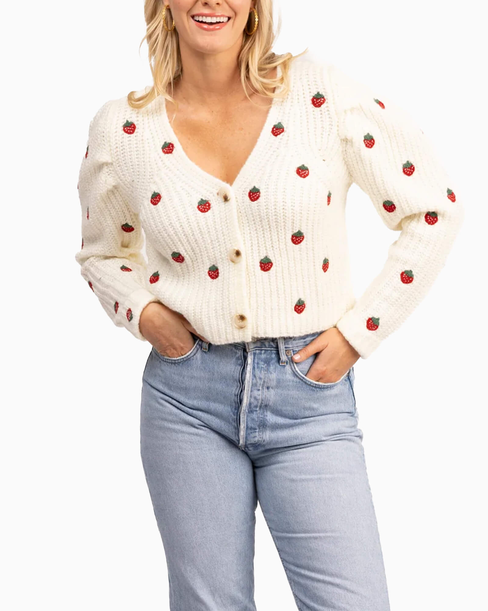 The Hyacinth Cardigan Strawberry