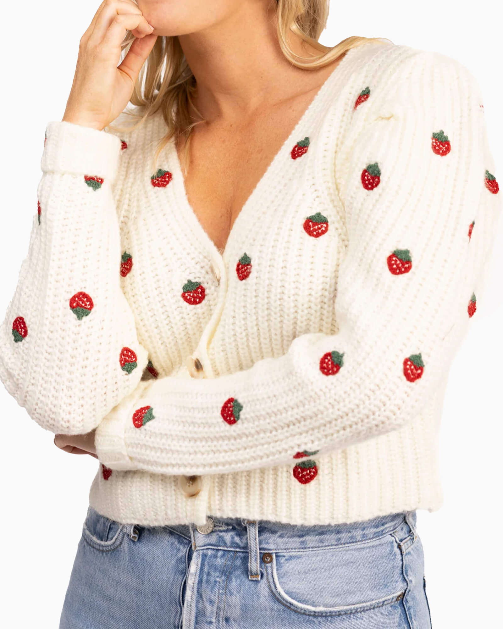 The Hyacinth Cardigan Strawberry